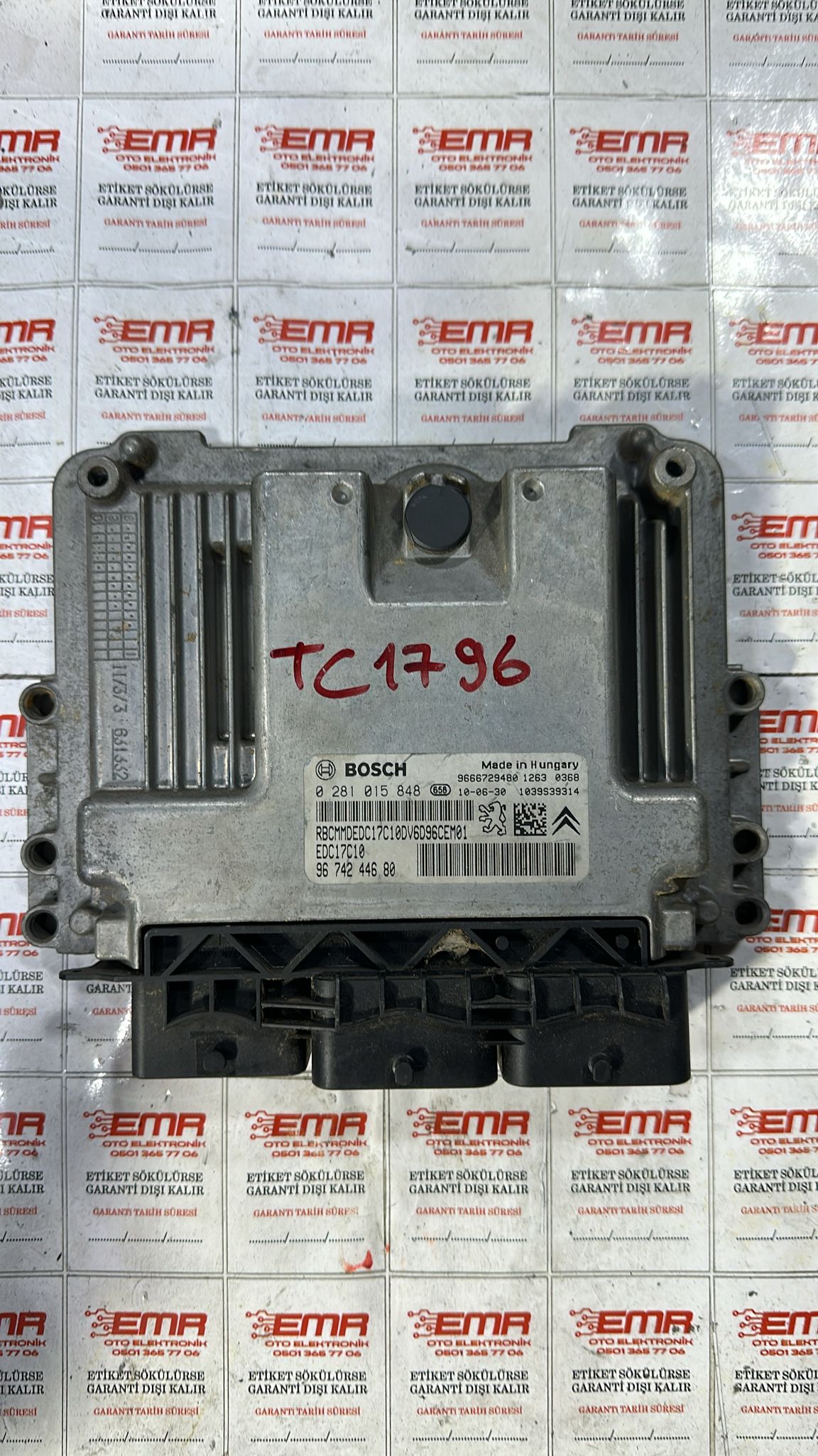 PEUGEOT 301 CITROEN C3 DİZEL MOTOR BEYNİ EDC17C10 0281015848